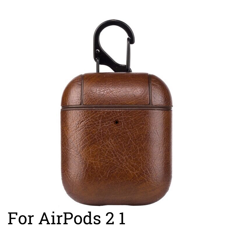 Protective Bag Leather Sleeve Cover Case Storage Earphone Portable For Apple AirPods Charging Box Case For AirPods Pro With Hook