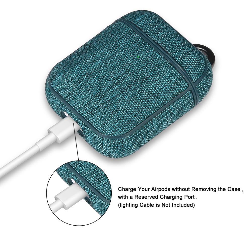 Fabric Canvas Cloth Case For Airpods Ultra Thin 360 Full Protection Bluetooth Earphone Case For Airpods 2 Accessories Cover Capa