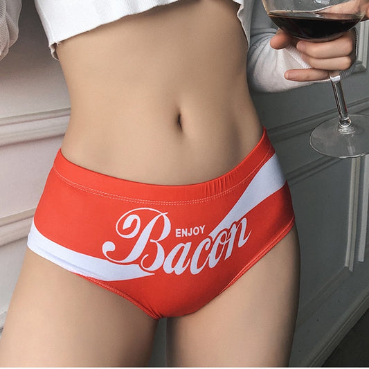 Sexy Letter Printed Cotton Women's Underwear Sports Stretch Seamless Panties Hips Abdomen Mid-Waist Female Briefs Lingerie