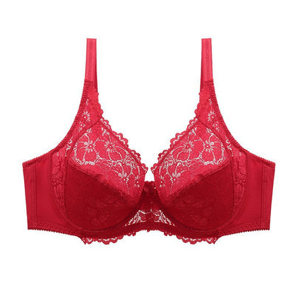 Bra lace gathering comfortable bra plus size underwear