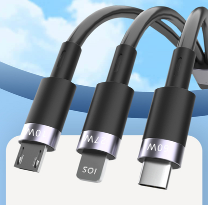 New 100W TypeC multifunctional telescopic interface with two to three data cables and PD fast charging five in one design