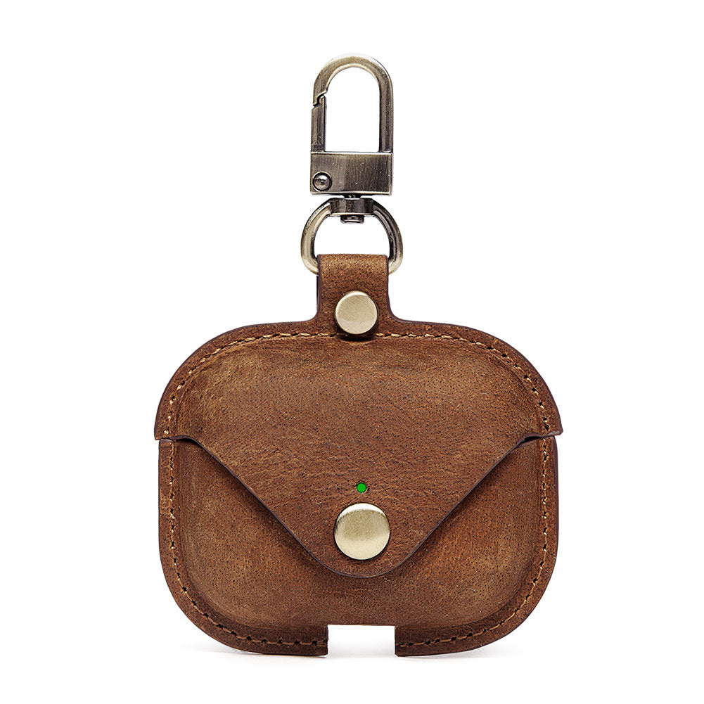 New Airpods Generation 3 Protective Case Leather Protective Cover Iphone Earphone Cover Third Generation Crazy Horse Leather Earphone Cover