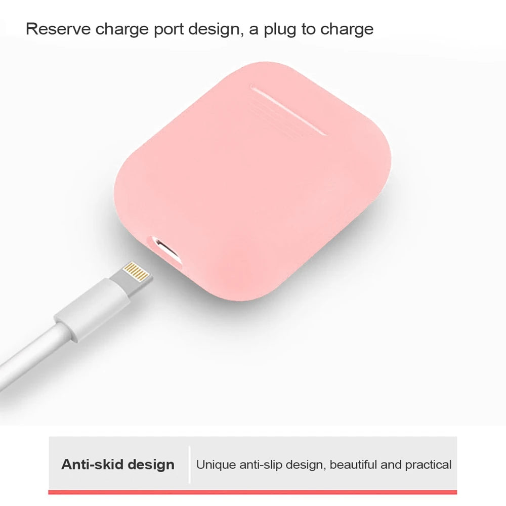 Funda de silicona suave para Apple Airpods funda a prueba de golpes para Apple AirPods auriculares fundas Ultra Thin Air Pods Protector funda