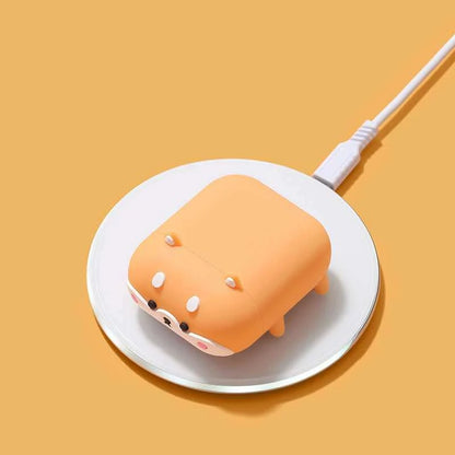 INS Cute Shiba Inu Soft Silicone Cover For Airpods 1/2 Kawaii Wireless Bluetooth Earphone Case For Airpods Pro Accessories