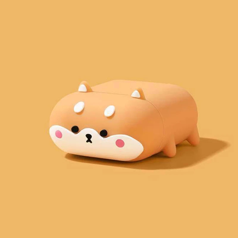 INS Cute Shiba Inu Soft Silicone Cover For Airpods 1/2 Kawaii Wireless Bluetooth Earphone Case For Airpods Pro Accessories